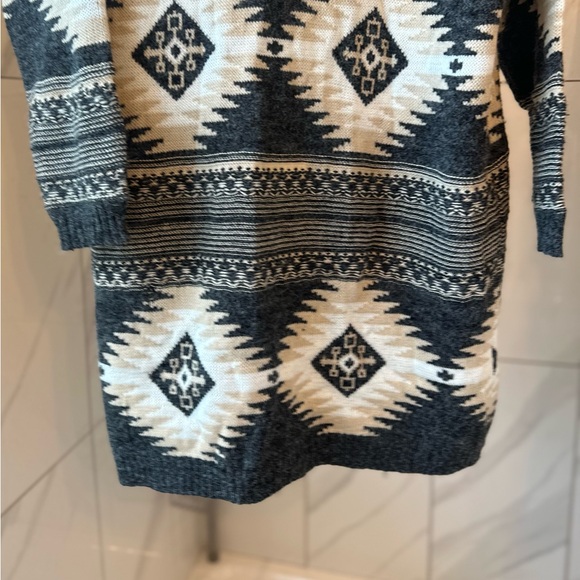 Cosy Aztec Duster Cardigan -M/L - Picture 11 of 12